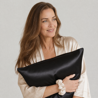 Premium silk pillowcase - Black