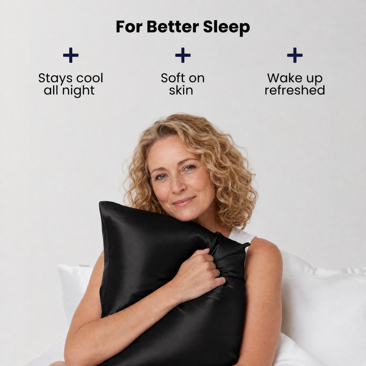 Premium silk pillowcase - Black
