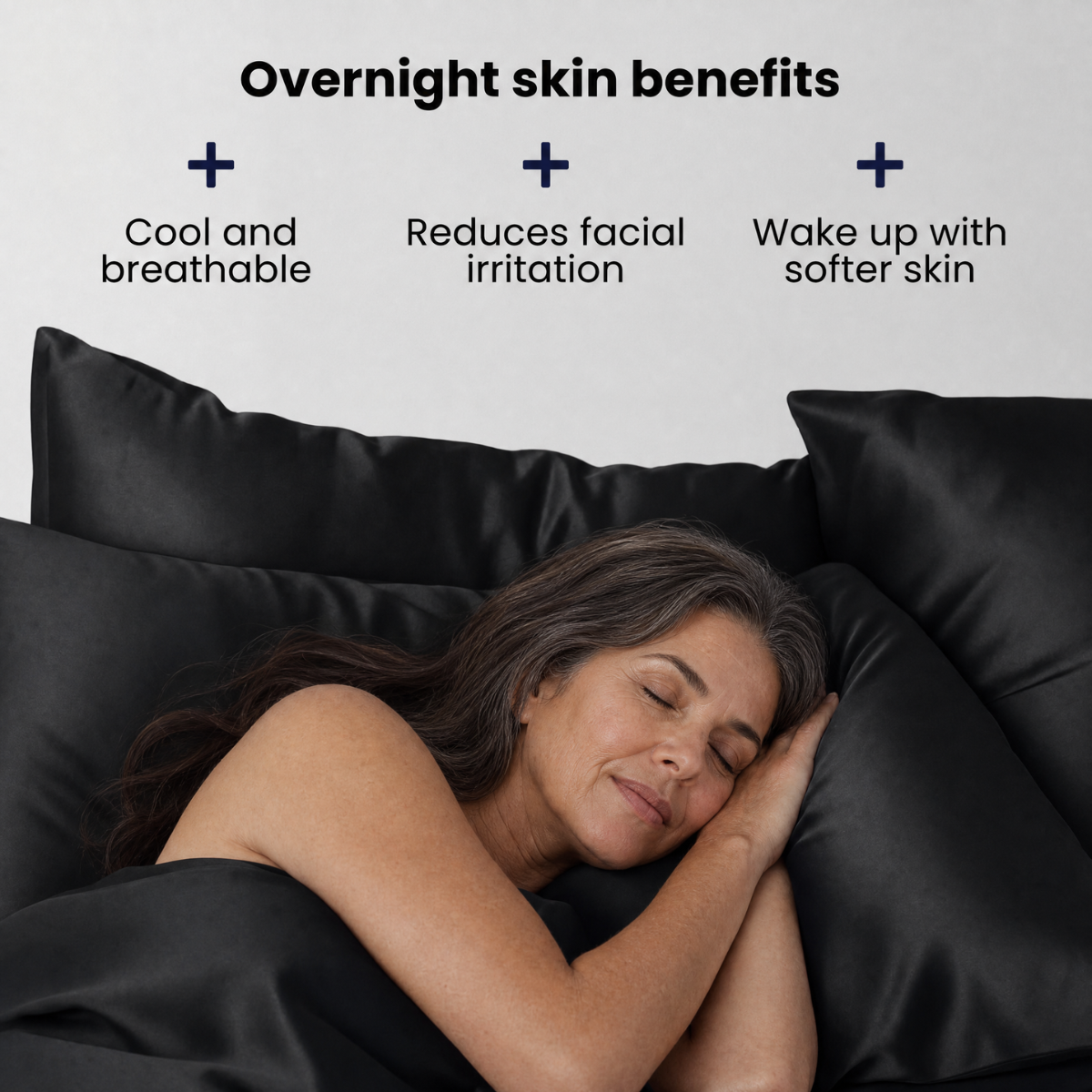 Premium silk pillowcase - Black